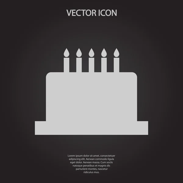 Födelsedag kaka ikonen — Stock vektor