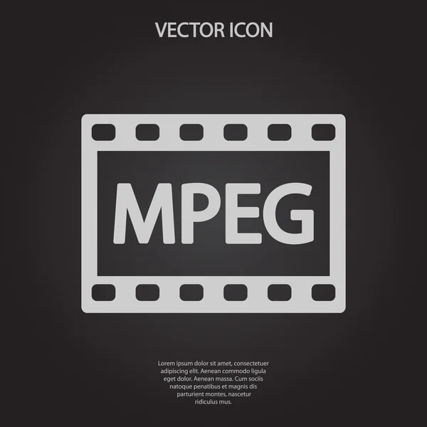 Ícone de vídeo MPEG — Vetor de Stock