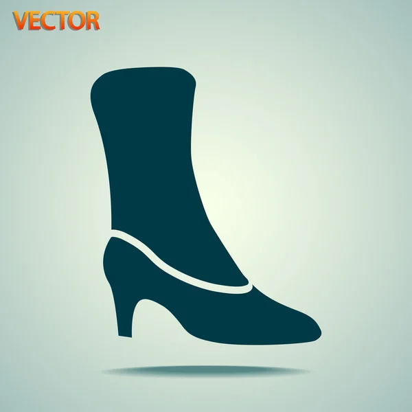 Ícone sapatos femininos — Vetor de Stock