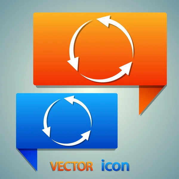 Flecha circular icono — Vector de stock