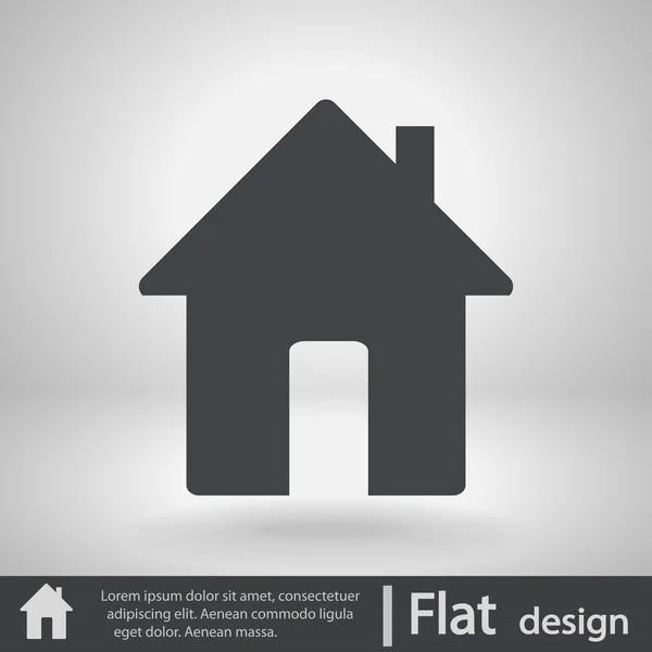 Flat House icon. — Stock Vector