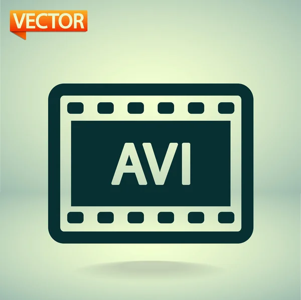 Avi video icon — Stock Vector