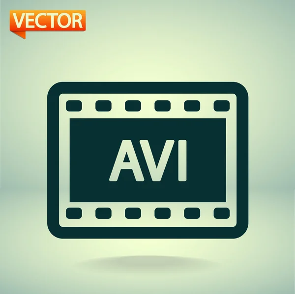 Icône vidéo AVI — Image vectorielle