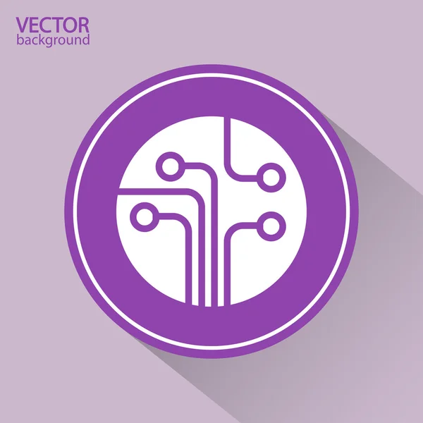 Placa de circuito, icono de la tecnología — Archivo Imágenes Vectoriales