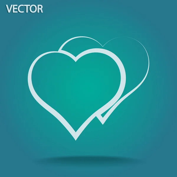 Icono del corazón — Vector de stock