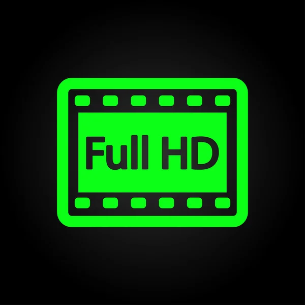 Full hd video-ikonen — Stock vektor