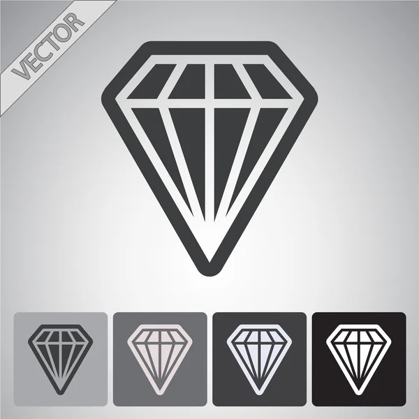 Diamond  icons set — Stock Vector