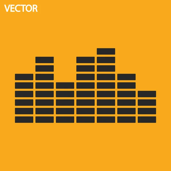 Soundwave hudební ikona — Stockový vektor