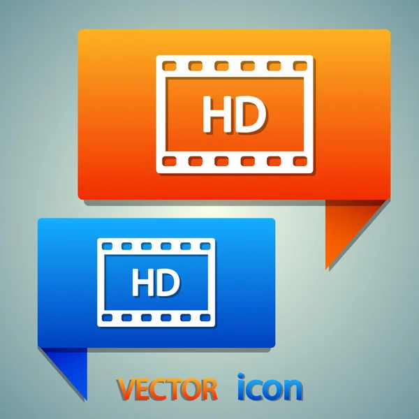 HD video simgesi — Stok Vektör