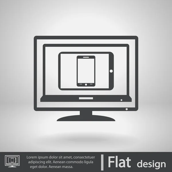 Conjunto de dispositivos eletrônicos ícone — Vetor de Stock