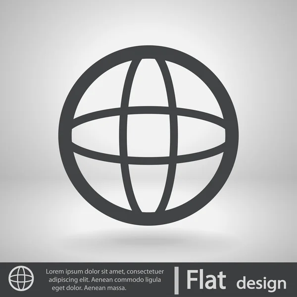 Globe pictogram vector illustratie. — Stockvector