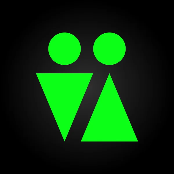 Férfi és női jel ikon — Stock Vector