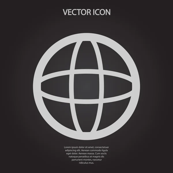 Földgömb ikon — Stock Vector