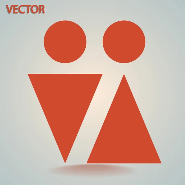 Man en vrouw pictogram — Stockvector