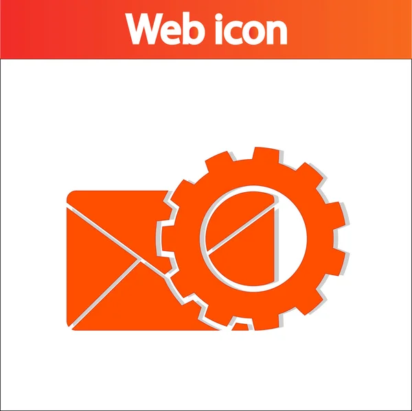 Parámetros de configuración y el icono de correo envolvente — Archivo Imágenes Vectoriales
