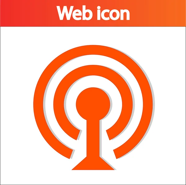 Símbolo de red inalámbrica del icono wifi — Vector de stock