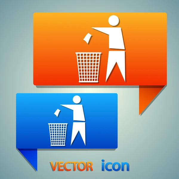 Icono de papelera — Vector de stock