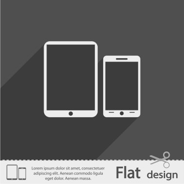 Dijital tablet Pc smartphone simgesi ile