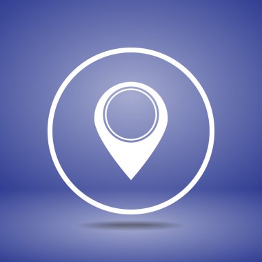 harita işaretçisi düz simgesi