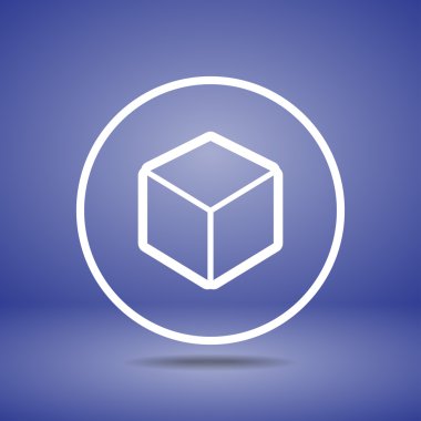 3D küp logo tasarım simgesi