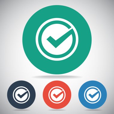 simge onaylayın. düz tasarım stil