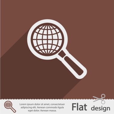 Dünya Büyüteç arama simgesi