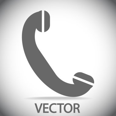 telefon, düz simgesi