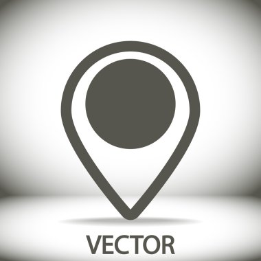 harita işaretçisi düz simgesi