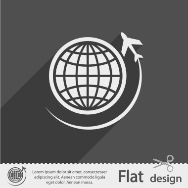 uçak simgesi olan Küre