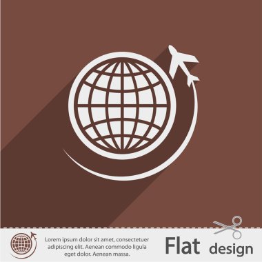 uçak simgesi olan Küre