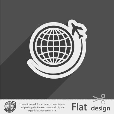 uçak simgesi olan Küre