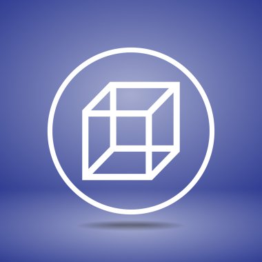 3D küp logo tasarım simgesi