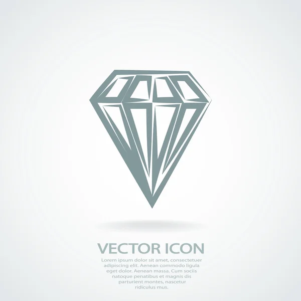 Icono de diamante — Vector de stock