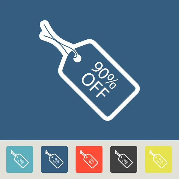 90 percent off Tag icons set — Stock Vector