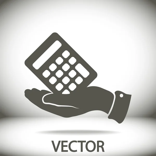 Taschenrechner-Symbol flaches Design — Stockvektor