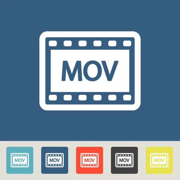 MOV Icons set — Stockvector
