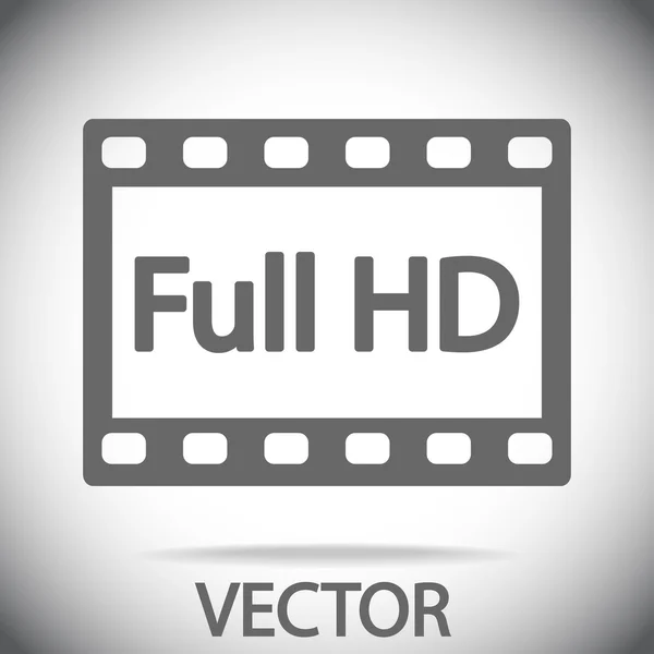 Icona video Full HD — Vettoriale Stock