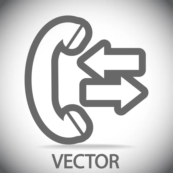 Teléfono, icono plano — Vector de stock