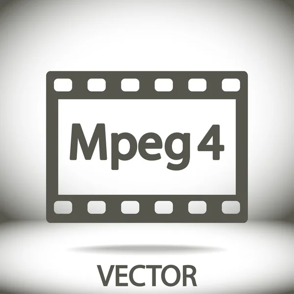 MPEG 4 icono de vídeo — Archivo Imágenes Vectoriales