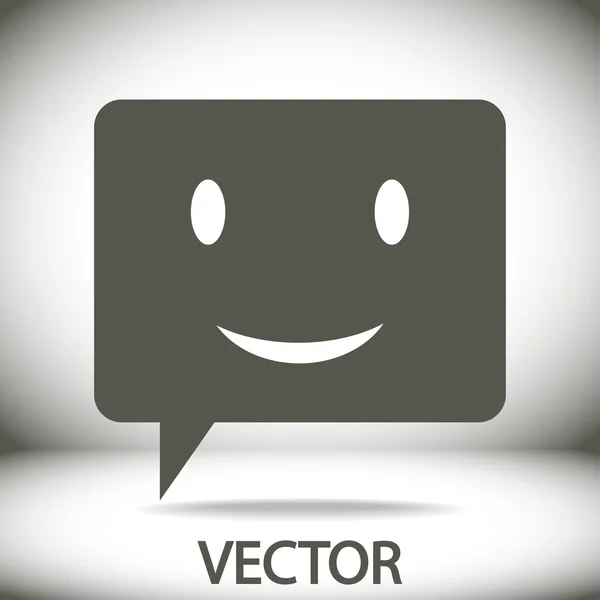 Sonrisa hablando icono de la burbuja — Vector de stock