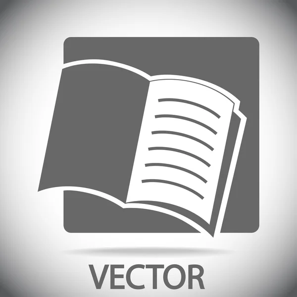 Libro abierto icono — Vector de stock