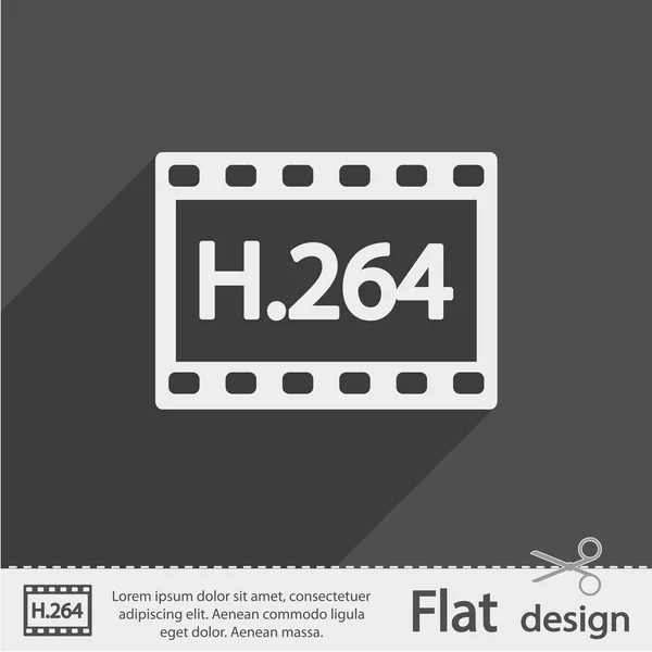 H.264 video icon — Stock Vector