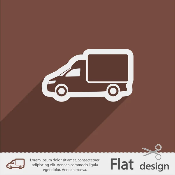 Vrachtwagen Flat Icon — Stockvector