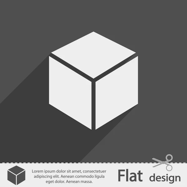 Ícone de design de logotipo cubo 3d — Vetor de Stock