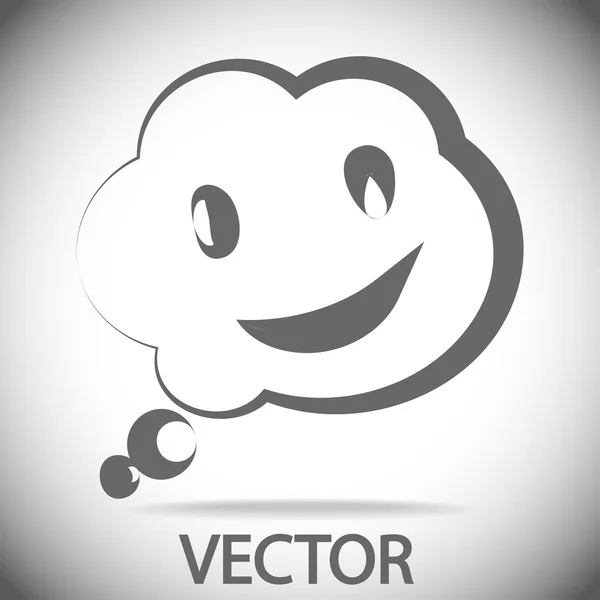 Sonrisa hablando icono de la burbuja — Vector de stock