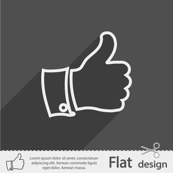 Like icon. Flat design style — Stock Vector