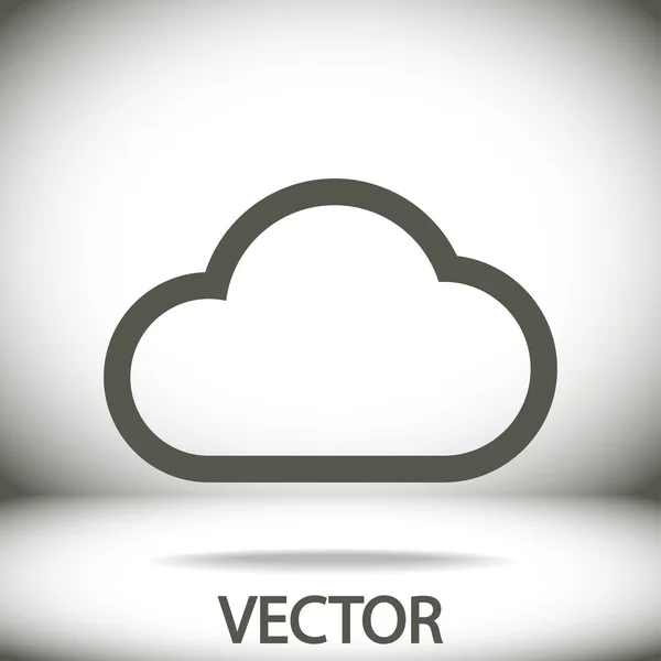 Wolke Symbol flachen Design-Stil — Stockvektor