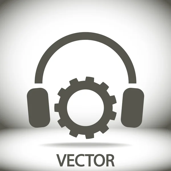 Hoofdtelefoon pictogram illustratie — Stockvector