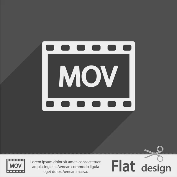 Mov 비디오 아이콘 — 스톡 벡터
