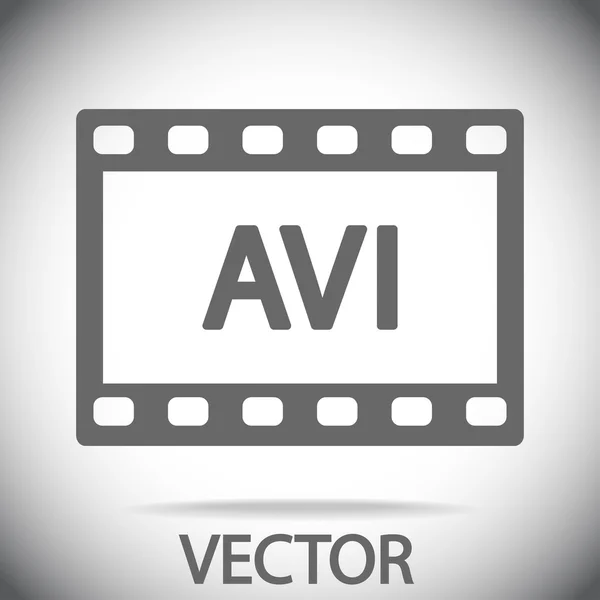 Icône vidéo AVI — Image vectorielle